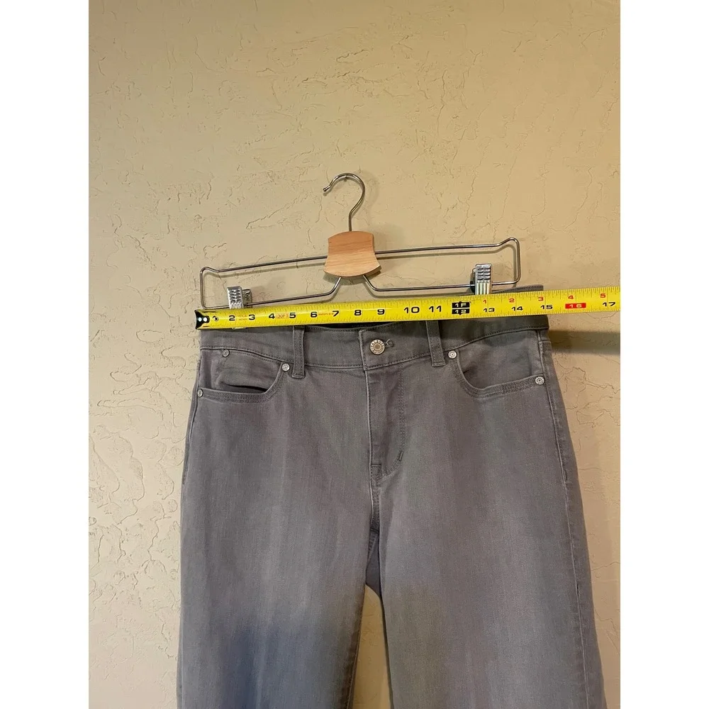 Talbots Flawless Five-Pocket Boyfriend Jeans Grey‎ Mid Rise Size 4 Stretch Denim